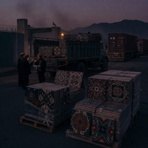 Iran to Afghanistan ceramic tile export